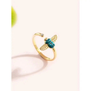 Bague Scarabée Turquoise Royale