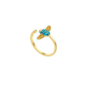 Vue générale Bague Scarabée Turquoise Royale