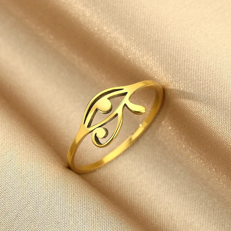 Bague Oeil d'Horus 'éclat de protection' Couleur or