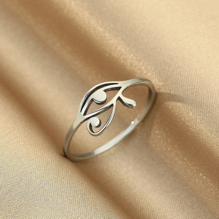 Bague Oeil d'Horus 'éclat de protection' Couleur Argent