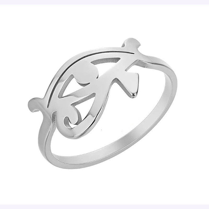 Bague Oeil d'Horus 'Rayon Solaire' Couleur Argent