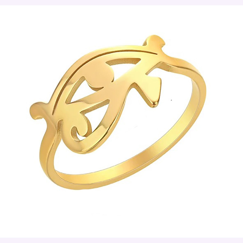 Bague Oeil d'Horus 'Rayon Solaire' Couleur Or
