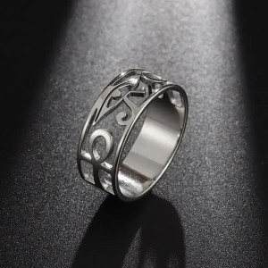 Bague Oeil d'Horus 'Protection Éternité' Couleur Argent