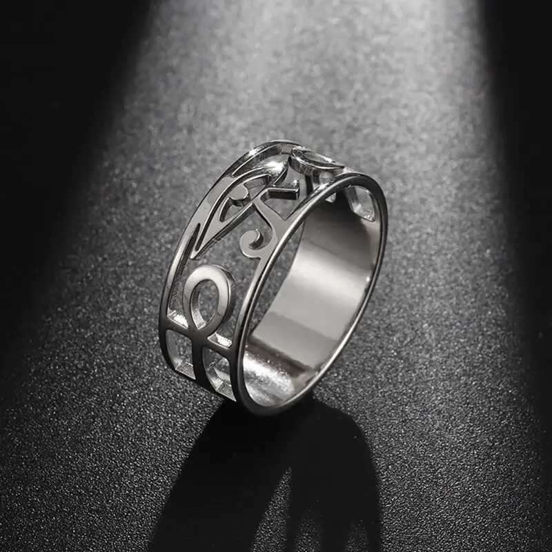 Bague Oeil d'Horus 'Protection Éternité' Couleur Argent