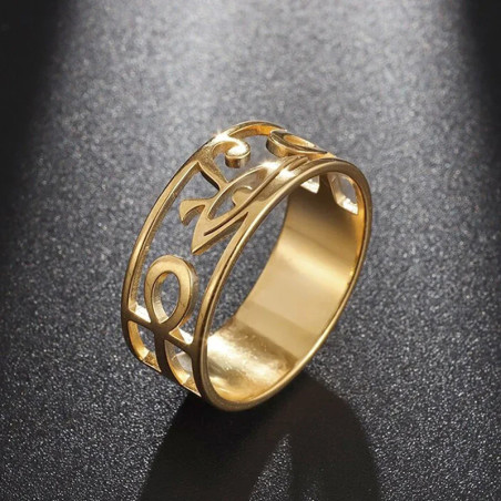 Bague Oeil d'Horus 'Protection Éternité' Couleur Or