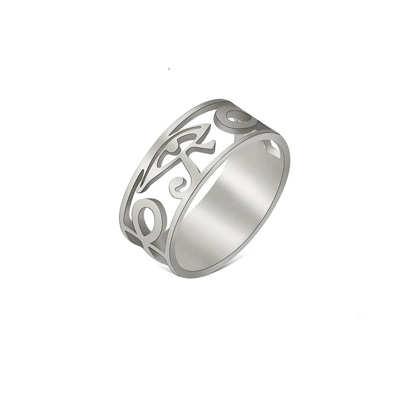Bague Oeil d'Horus 'Éclat Subtil' Couleur Argent