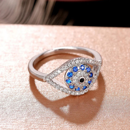 Bague Oeil d'Horus 'Saphir Céleste'