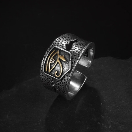 Avant Bague Oeil d'Horus 'Antique Gardien'
