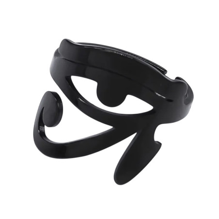 Bague Oeil d'Horus 'Cercle Mystique' Couleur Noir