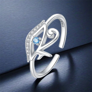 Bague Oeil d'Horus 'Lueur Azure'
