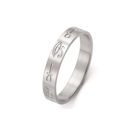 Vue générale Bague Oeil d'Horus 'Sceau d'Or' Couleur Argent