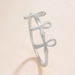 Bague Oeil d'Horus 'Éclat Divin' Couleur Argent