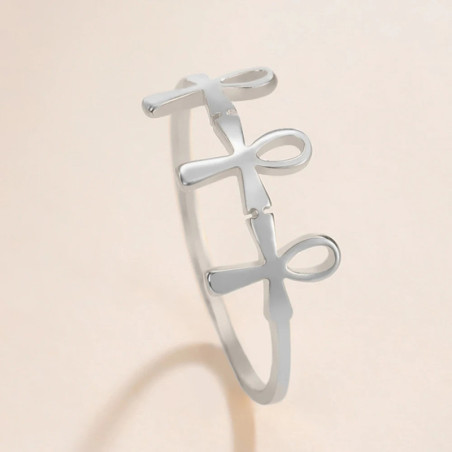 Bague Oeil d'Horus 'Éclat Divin' Couleur Argent