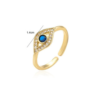 Détails de la Magnifique Bague Oeil d'Horus 'Bleu Royal'