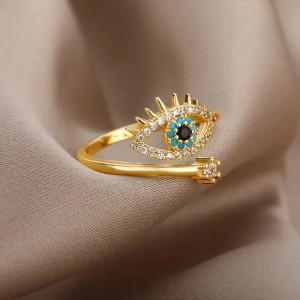 Bague Oeil d'Horus 'Aura Turquoise' Modele 2