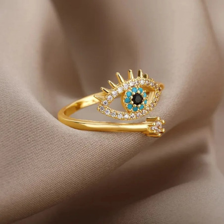 Bague Oeil d'Horus 'Aura Turquoise' Modele 2