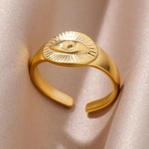 Bague Oeil d'Horus 'Soleil d'Or'