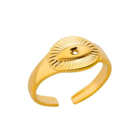 Vue générale Bague Oeil d'Horus 'Soleil d'Or'