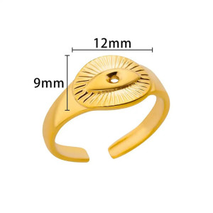 Dimensions Bague Oeil d'Horus 'Soleil d'Or'