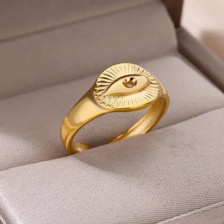 Avant Bague Oeil d'Horus 'Soleil d'Or'