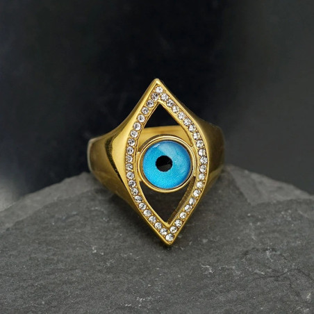 Bague Œil d'Horus 'Rayonnement Solaire'