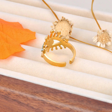 Vue Arrière Bague Oeil d'Horus 'Splendeur Royale'