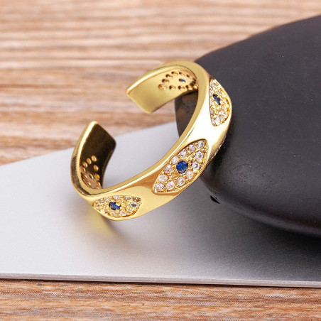 Vue générale Bague Horus Éclat Doré