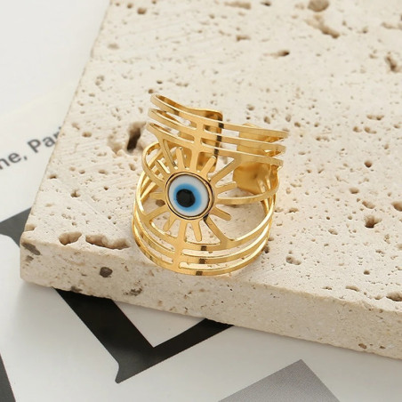 Avant Vue Bague Oeil d'Horus - Soleil Divin