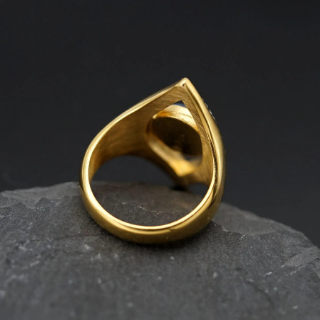 Vue arrière de lal Bague Œil d'Horus 'Rayonnement Solaire'