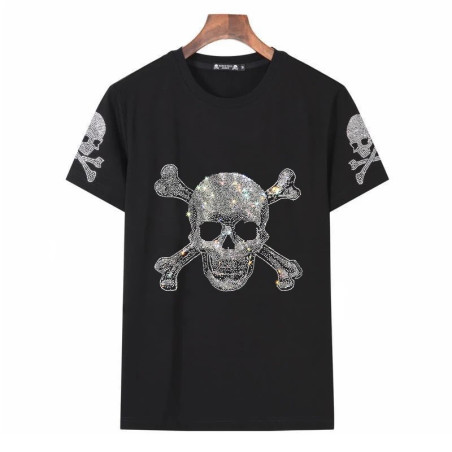 T-shirt Tête de Mort Strass – "Crâne Étincelant"