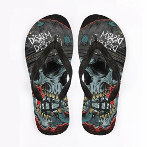 Tongs tête de mort à motif crâne Santa Muerte pour femme Modele 2