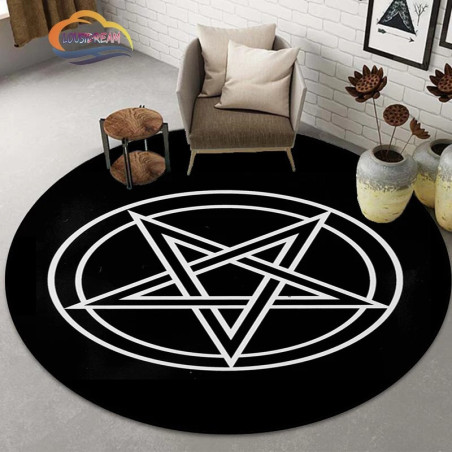 Tapis rond : 23 modèles de pentagrammes Modele 1