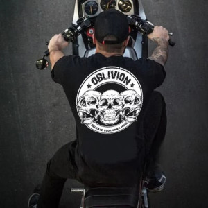 Magniffique T-shirt Tête de Mort Biker Oblivion - Release Your Inner Mind