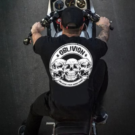 Magniffique T-shirt Tête de Mort Biker Oblivion - Release Your Inner Mind