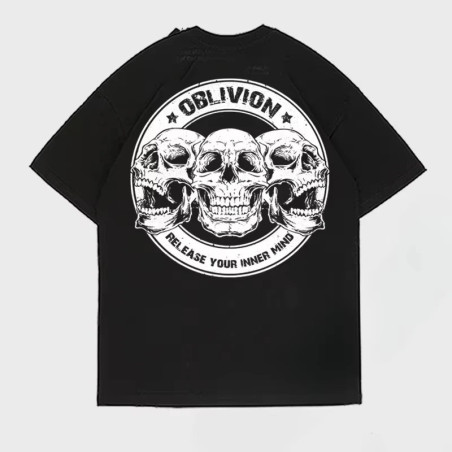 Vue dos du T-shirt Tête de Mort Biker Oblivion – Release Your Inner Mind