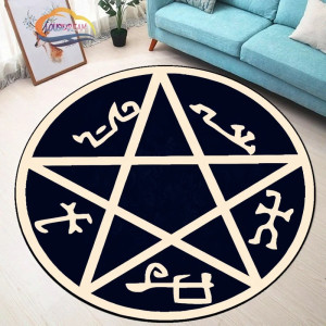 Tapis Occulte "Pentacle des Anciens Runes" - Symboles Mystiques & Magie Antique