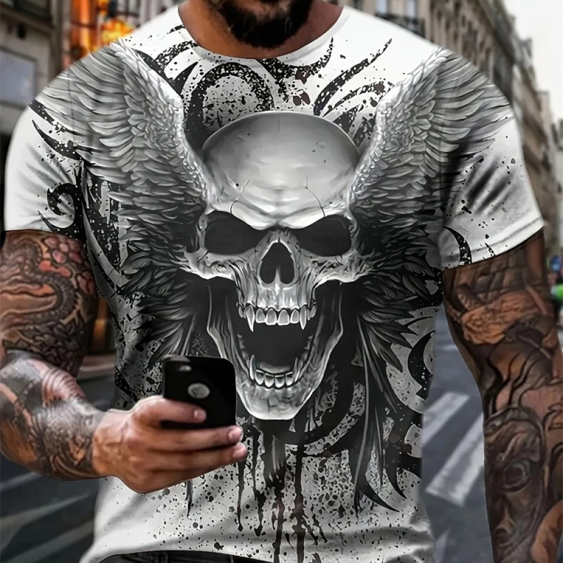 T Shirt Tête de Mort Ange de la Mort - Angel Of Death