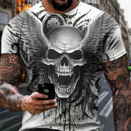 T Shirt Tête de Mort Ange de la Mort - Angel Of Death