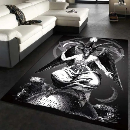 Tapis Occulte "Baphomet Éliphaz" - Invocation Alchimique & Dualité Sacrée