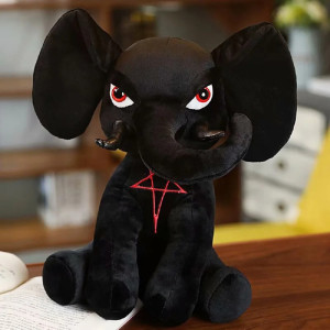 Peluche Gothique Éléphant Infernal "Regard du Néant"