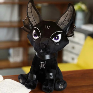 Peluche Gothique Chien Anubis "Gardien des Ombres"