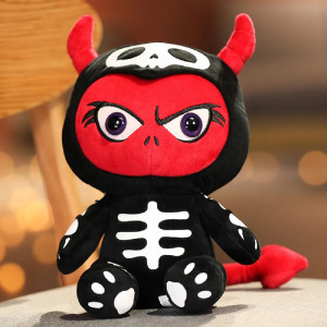 Peluche Gothique Démonnet "Furie d’Os et de Flammes"