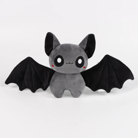 Peluche Gothique Mini Chauve-Souris "DémoniaKawaii" Couleur Gris