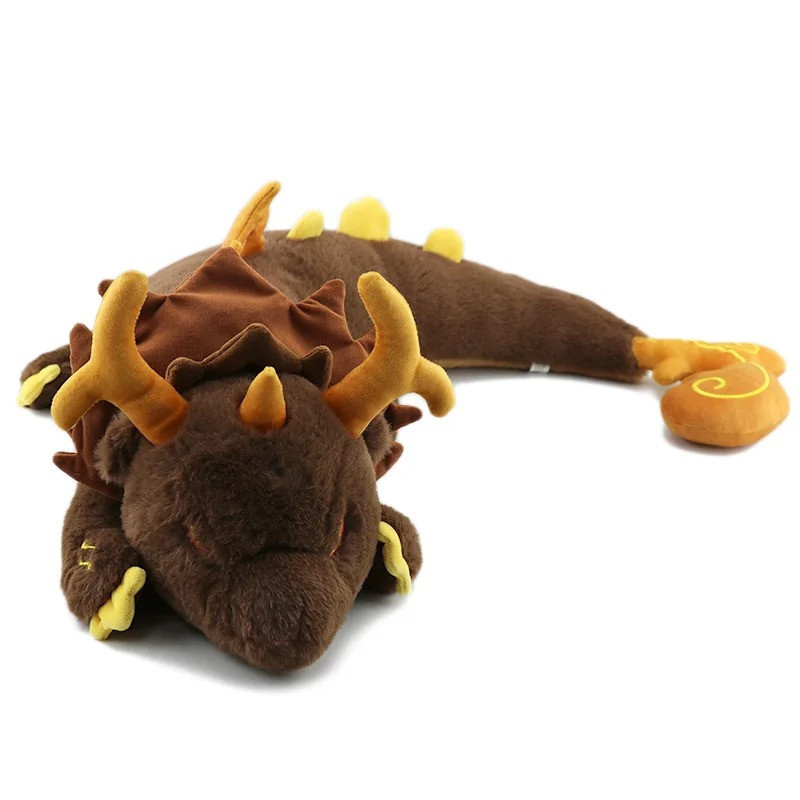 Peluche Dragon Couché “Gardien de l’Ambre” - 63 cm