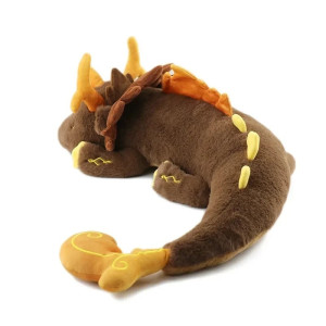 Vue Arrière Peluche Dragon Couché “Gardien de l’Ambre” - 63 cm