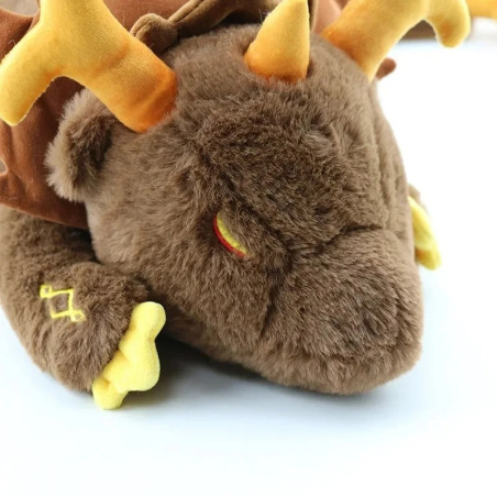 Vue détaillée Peluche Dragon Couché “Gardien de l’Ambre” - 63 cm