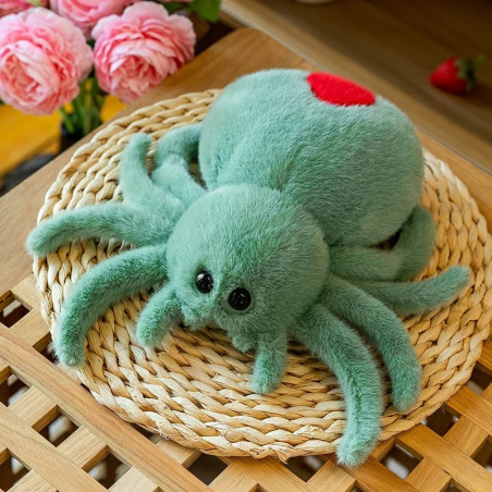 Peluche Araignée Fluffy - Veuve Joyeuse Goth Couleur Vert
