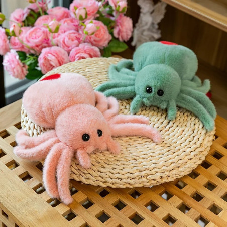 Avant Peluche Araignée Fluffy - Veuve Joyeuse Goth - 4 couleurs au choix !