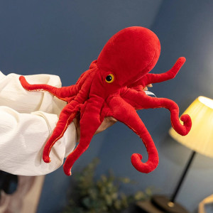 Vue générale Peluche Grand Poulpe Rouge “Kraken Douillet”