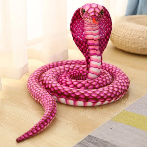 Peluche Cobra en Spirale 'Venin Magenta' - de 70 cm à 2 métres 40 !